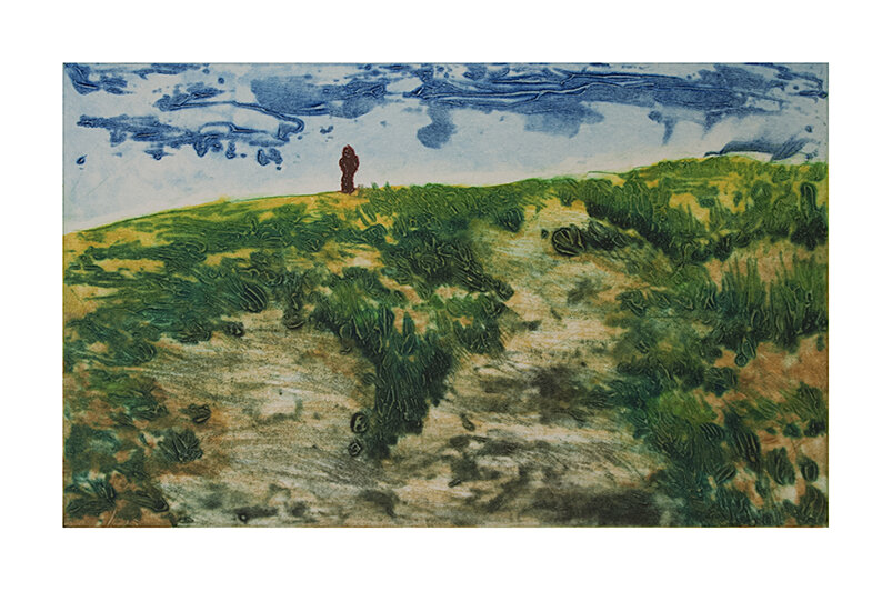 The Wanderer, 19 x 29.8cm, Carborundum, Drypoint, 2020  