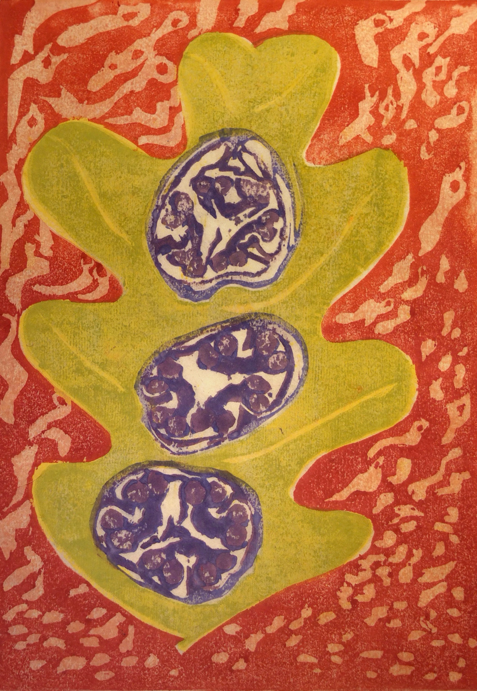 TalismanArtist: Elizabeth MeyersJapanese woodcut with printing on reverse on Kitakata Select paper, 30 x 21 cm