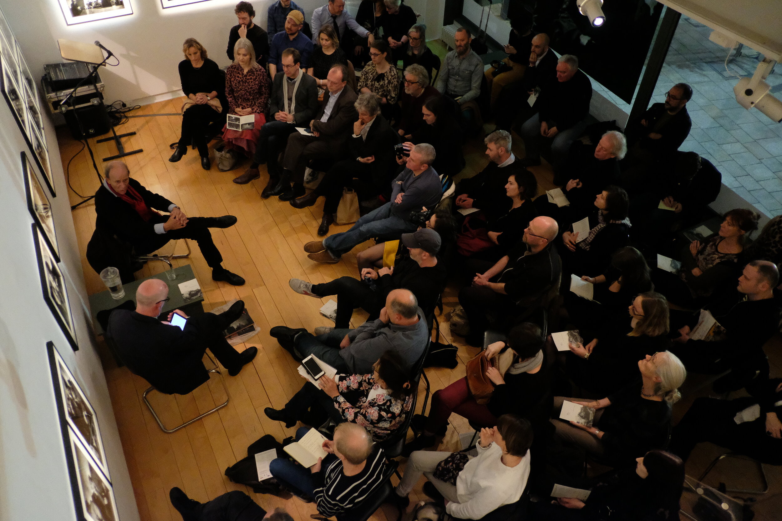  Dr. Anthony Haughey speaking with Artist Krass Clement on opening night 