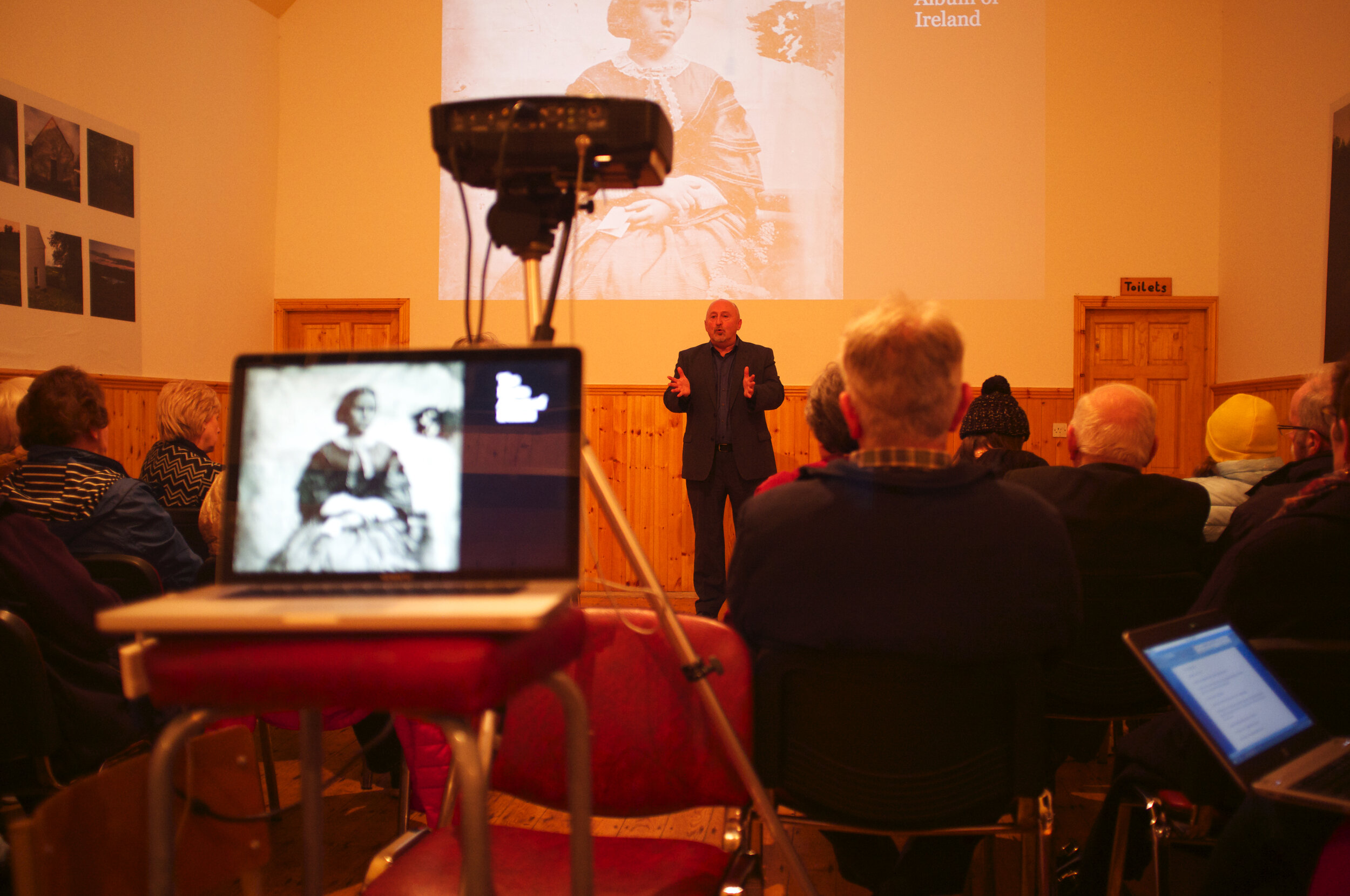  Prof Terence Dooley giving a lecture on the Photo Album of Ireland in Drum 