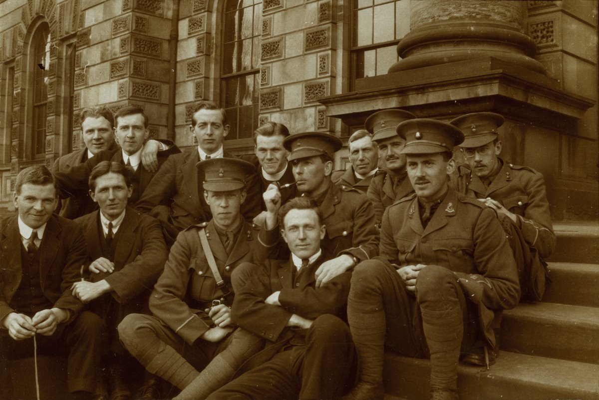  Revd Dr Eric Scott with friends Assembly College Belfast 1914-18, from Dr. Eric Scott family archive 
