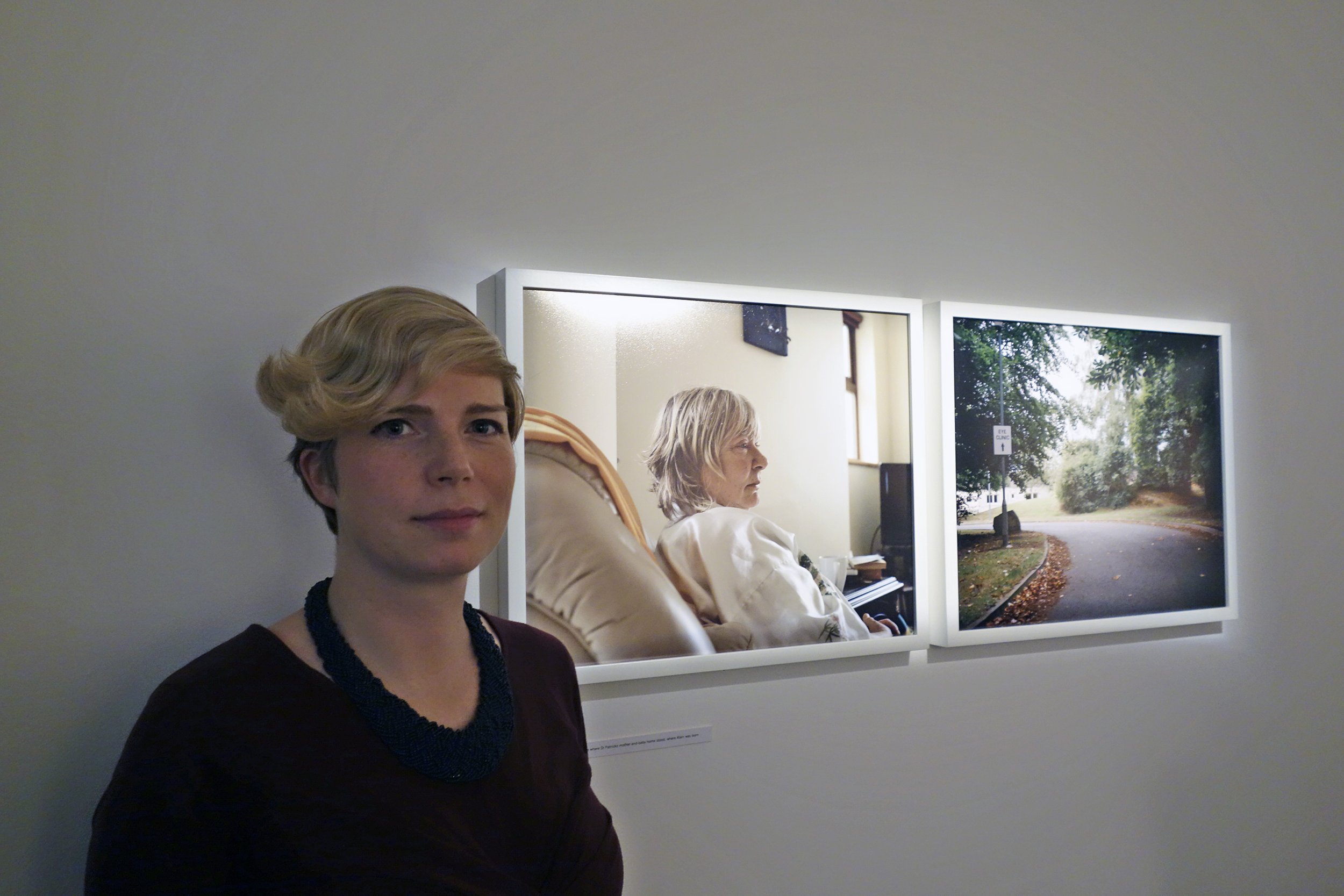  Photographer Emer Gillespie with her work 