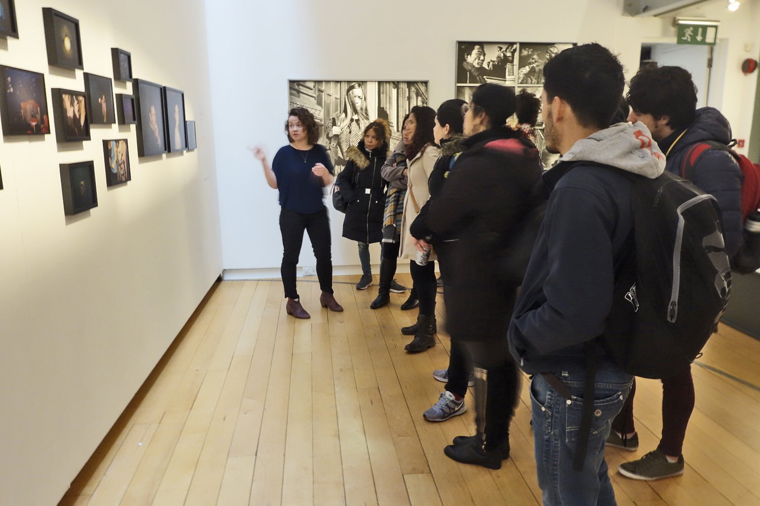  Niamh Crawley gives a tour of the exhibition 
