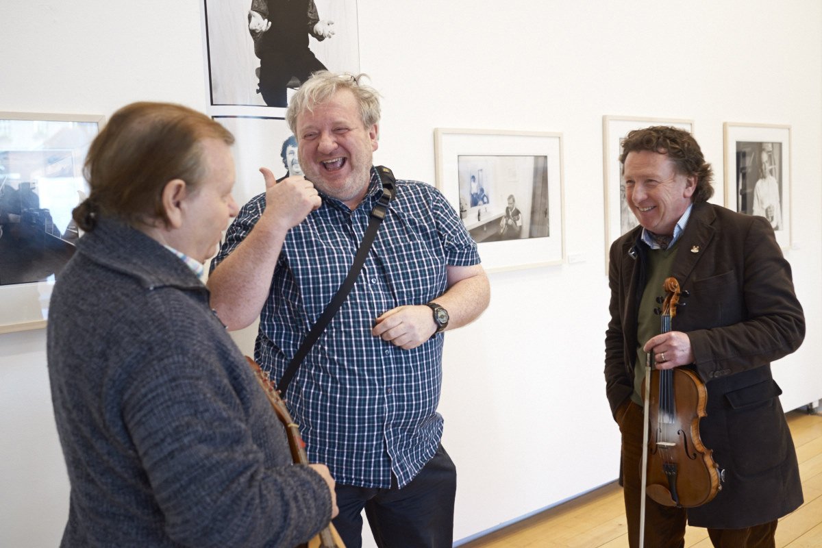  Musicians Eddie Furey &amp; Frankie Gavin with Photographer Jim Maginn 
