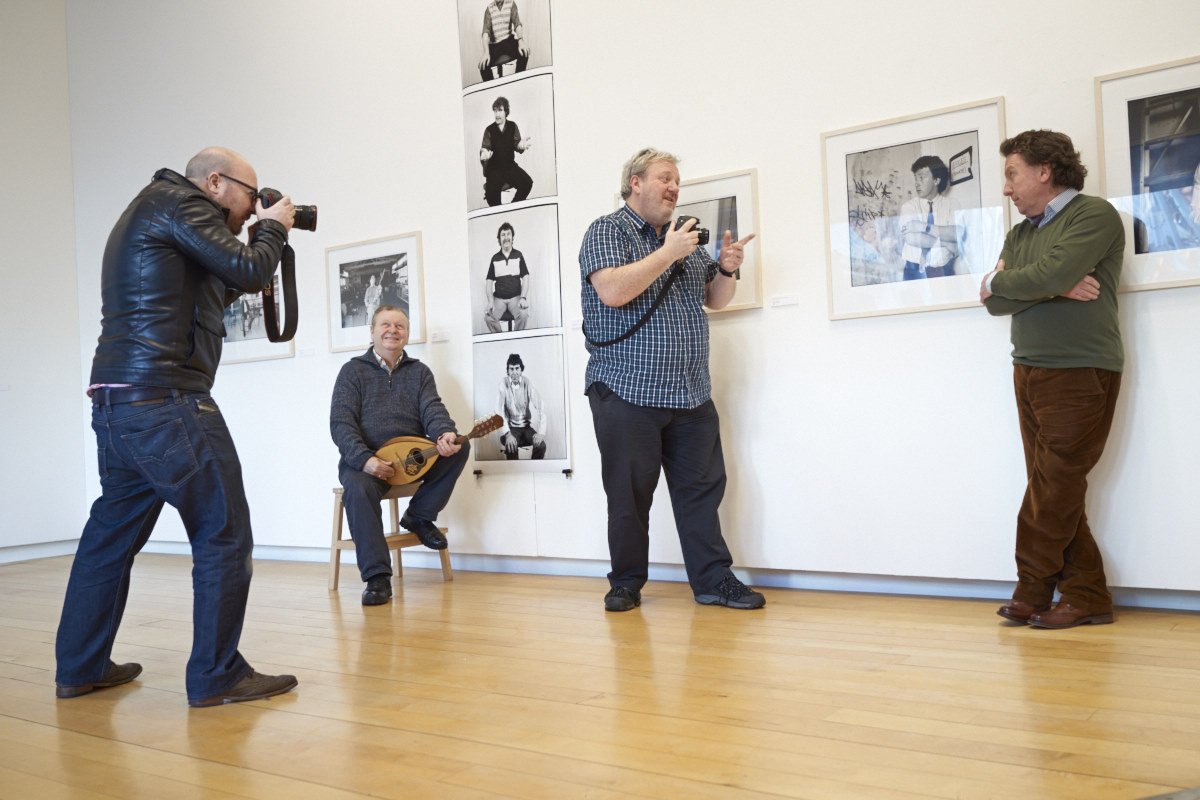  Musicians Eddie Furey &amp; Frankie Gavin with Photographers Jim Maginn &amp; Alan Betson 