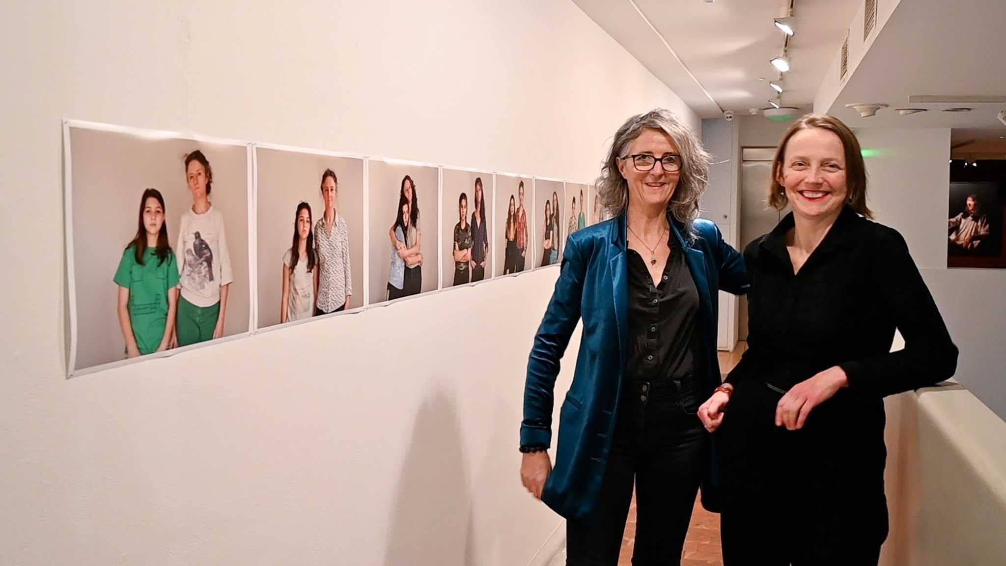 Artist Trish Morrissey and Kate Best, curator Serlachius Museot, at the opening of Trish Morrissey: Autofictions, Twenty Years of Photography and Film at Photo Museum Ireland