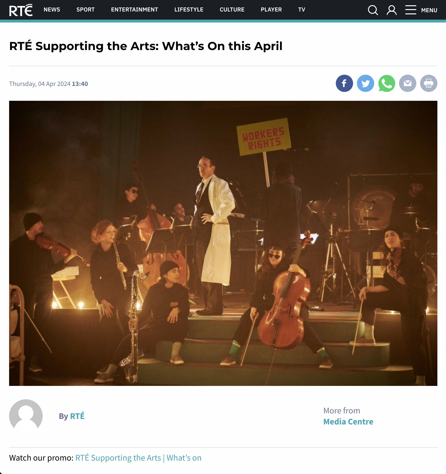 RTE - Supporting the Arts