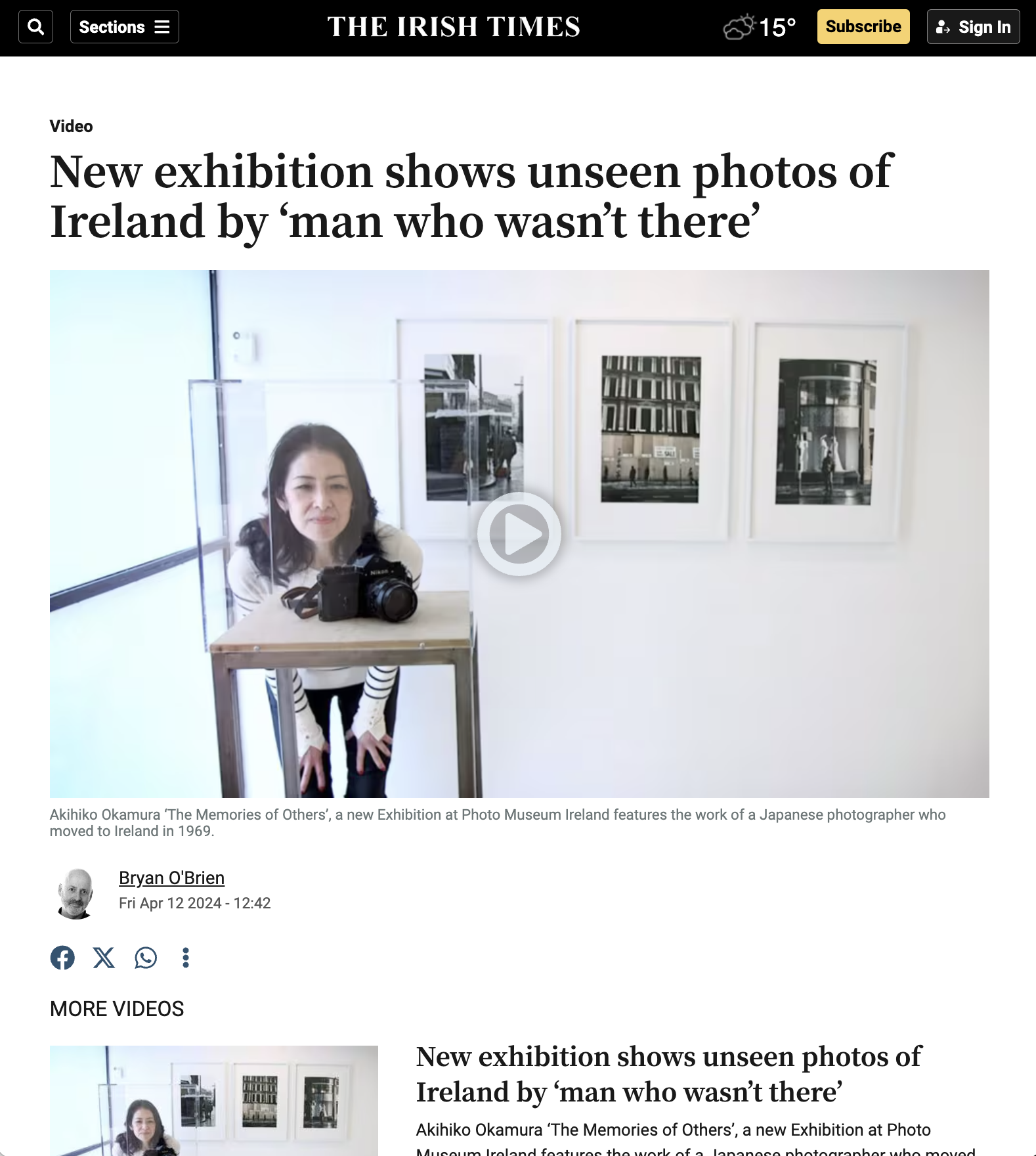 The Irish Times - Video Interview
