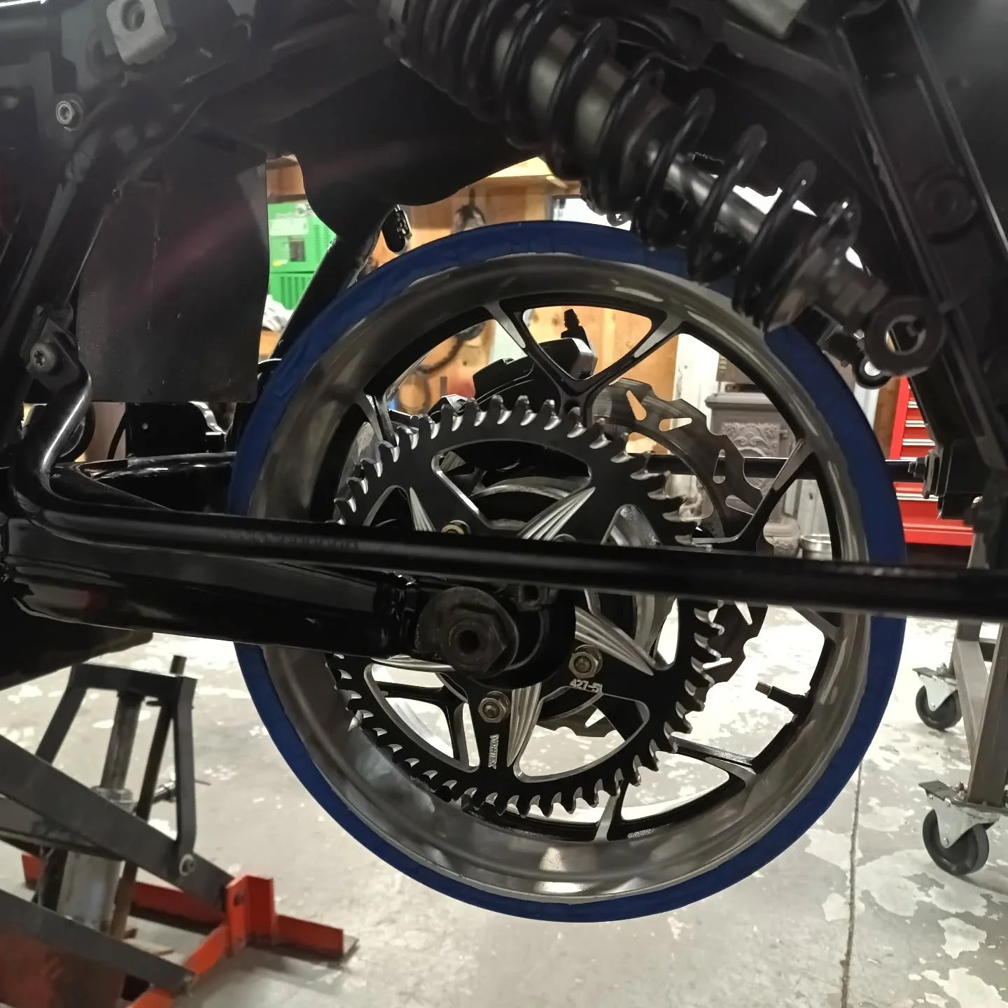 The ZX-14 wheel swap kits are coming together. 
The first test fit was very successful and has provided me with lots of data. 
A few changes and another test print and I think we'll be looking good. 
ABS versions will be delayed due to some limitatio