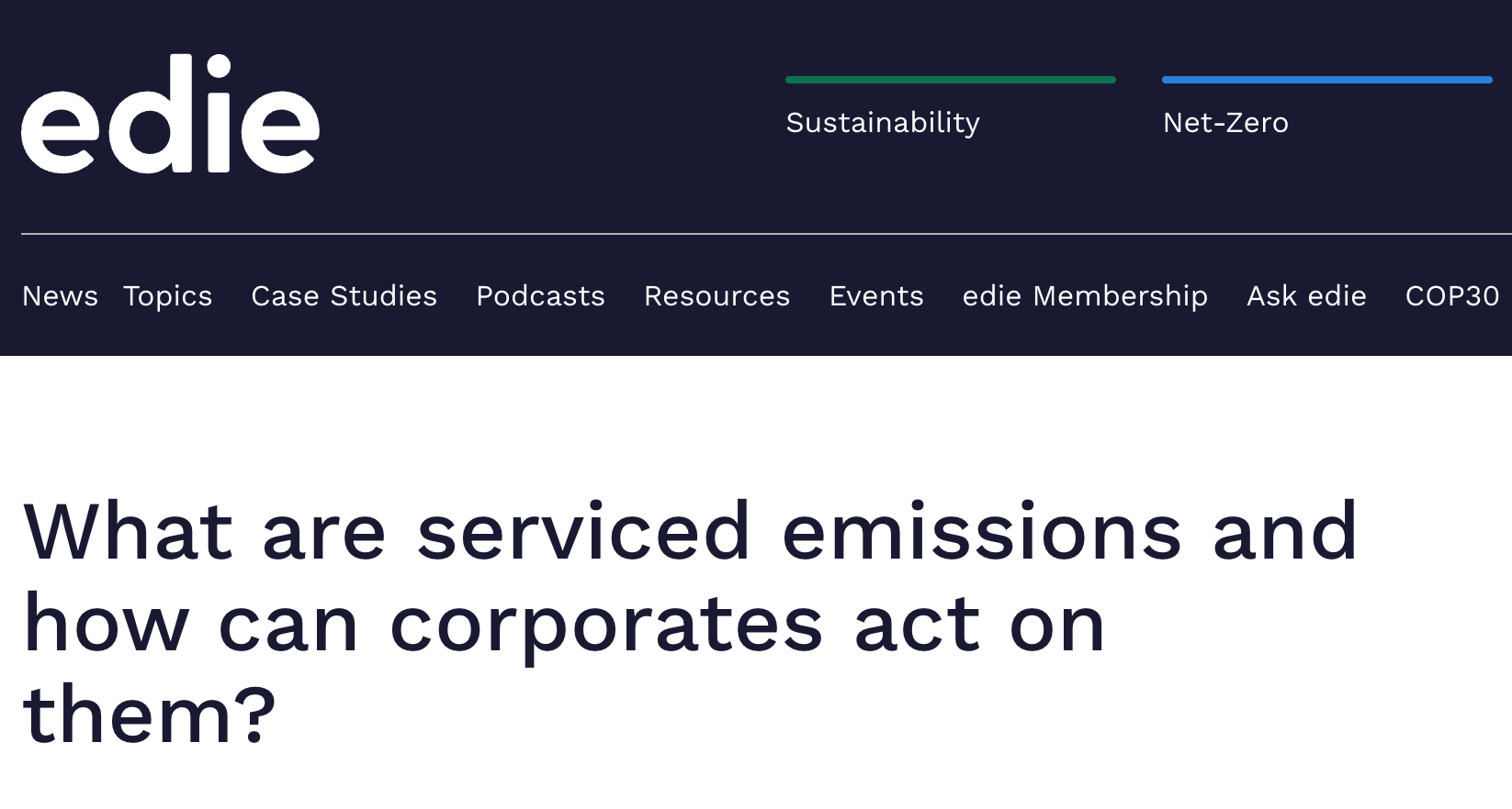 What are serviced emissions and how can corporates act on them?