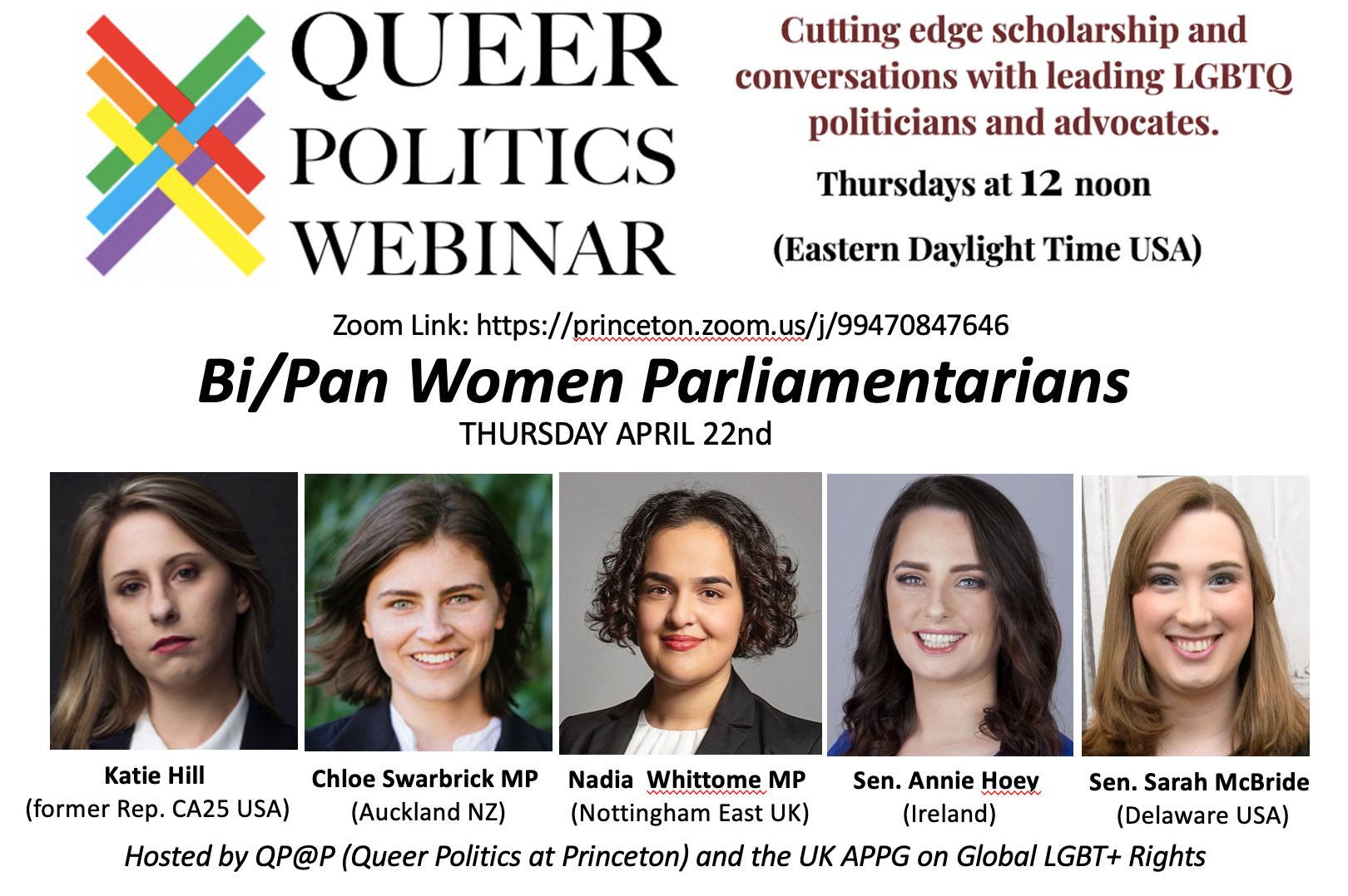 Bi/Pan Women Parliamentarians Panel Discussion with Queer Politics @ Princeton