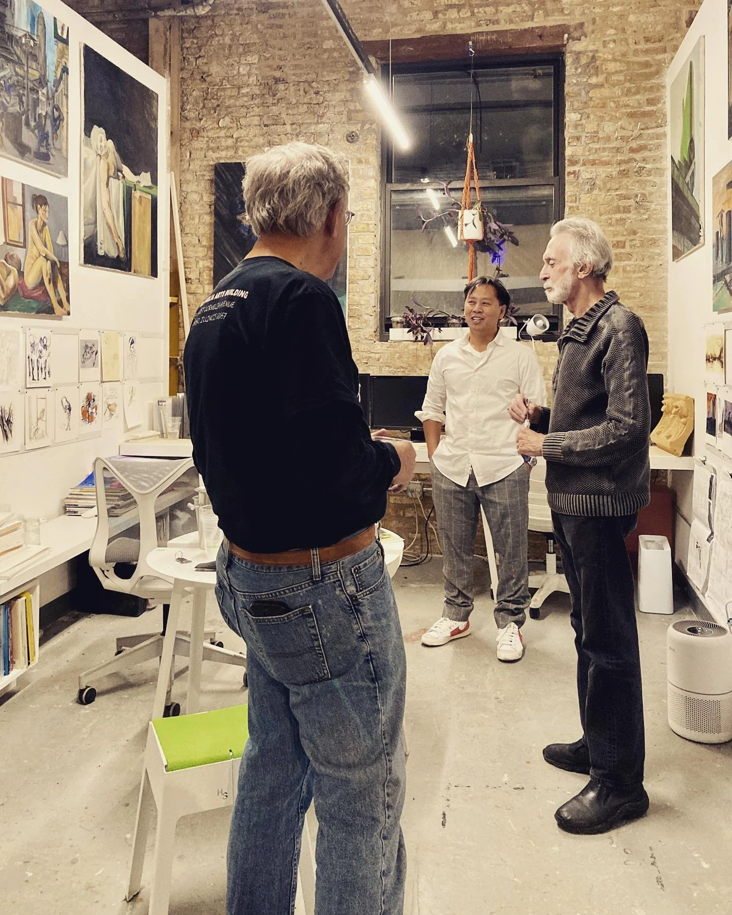 at Richard Kasemsarn Studio.
-
October Open Studios at Cornelia Arts Building! Richard&rsquo;s studio was mobbed, understandably - the artwork was lovely @rixsketchbook.
-
HS played a supporting role :)
-
More @orangeskinllc Chicago and in Design Val