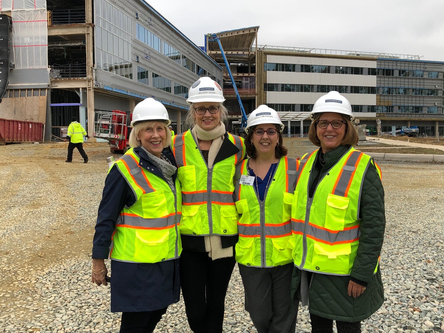 Roberta Keller of Alexis Advisors and her sister, Bet, visit the site of the new rehabilitation center being built by Sheltering Arms Institute in partnership with VCU Health. As part of their Annual Giving Back, Alexis Advisors will donate all proc…