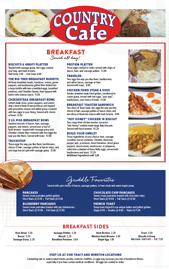 country cafe menu | Discover Delicious Cuisine — Visit Today — Trex Mart