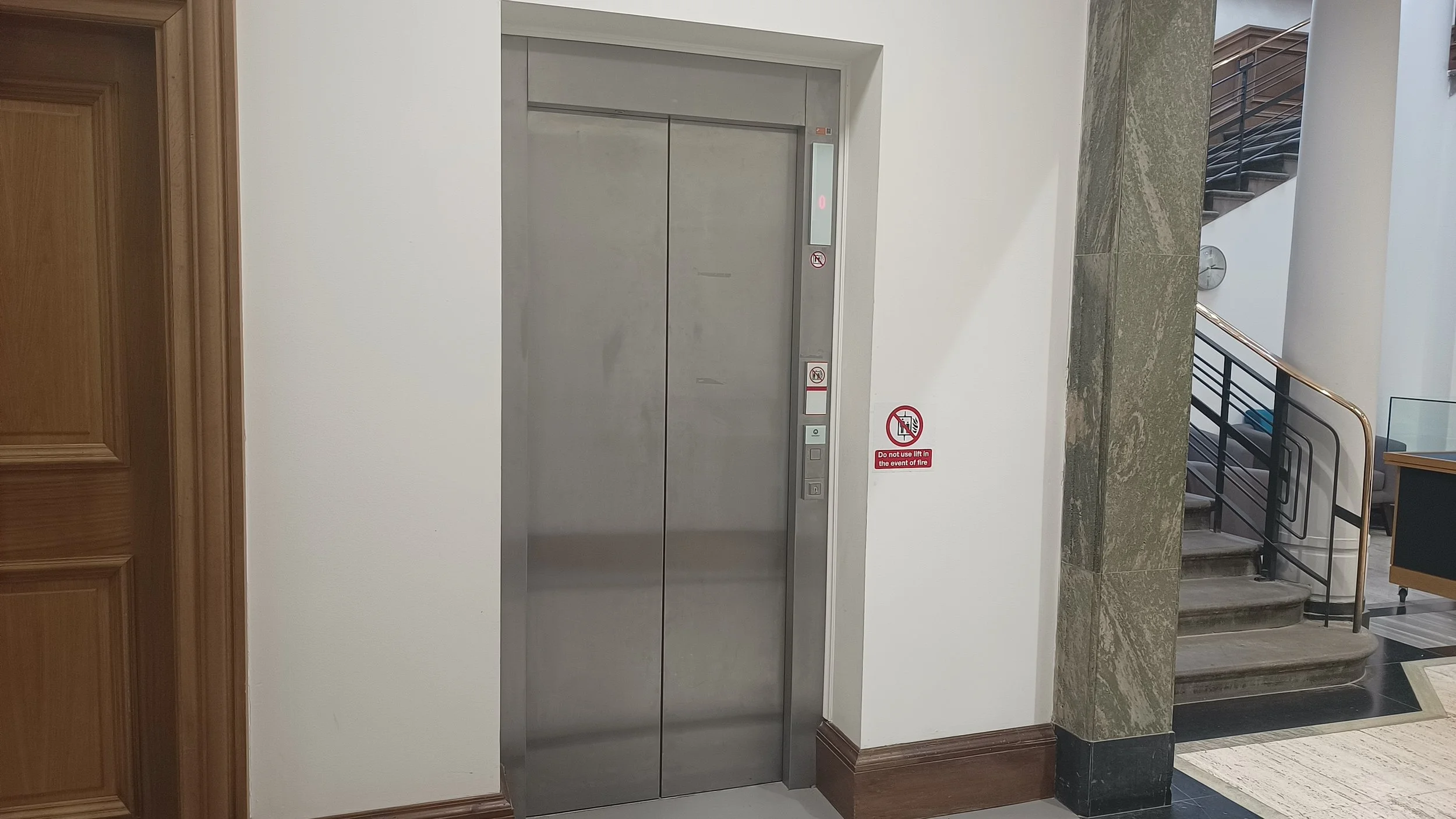 Entrance to the lift