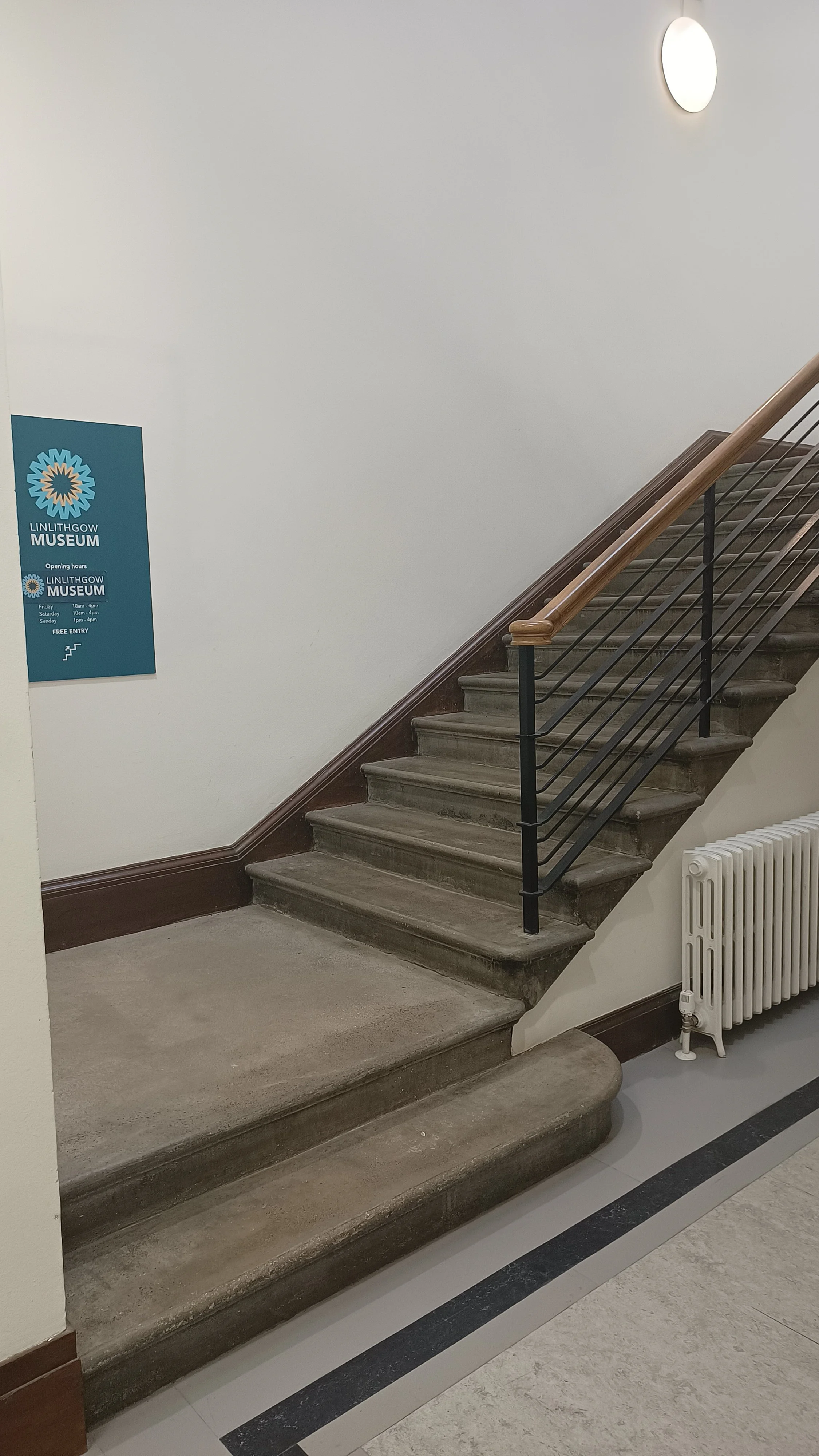 Stairs up to the museum for accessibility purposes