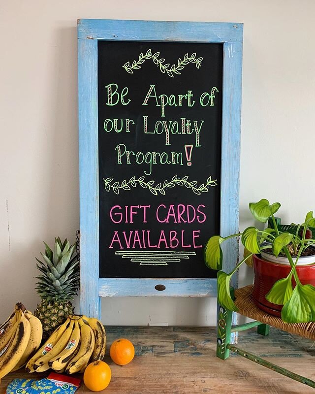 Stop by the Amelia Island shop to join our loyalty program, receive $10 for every $100 spent! #gojuiceyourself #loyalty