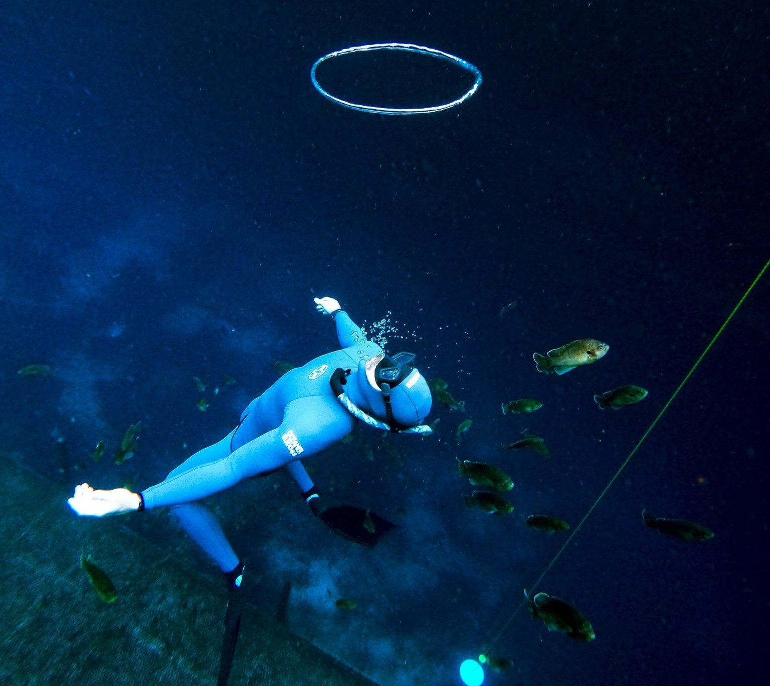 Freediving at Blue Grotto