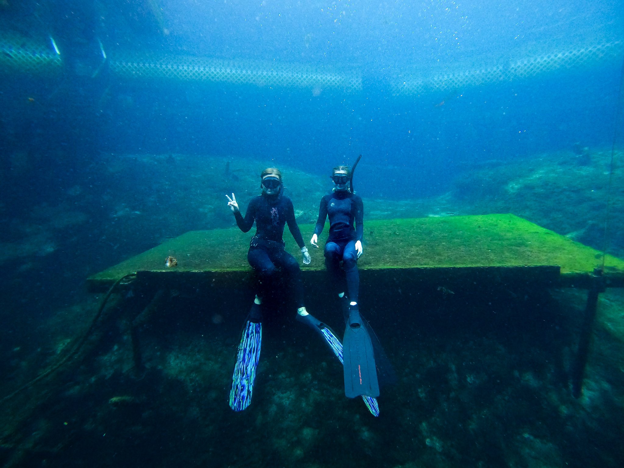 Freediving at Blue Grotto