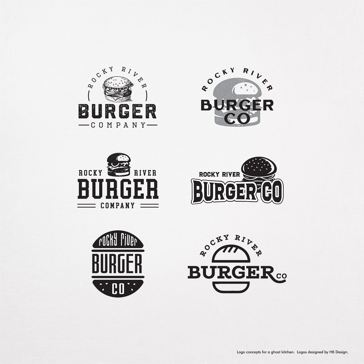 Logo concepts for ghost kitchen.