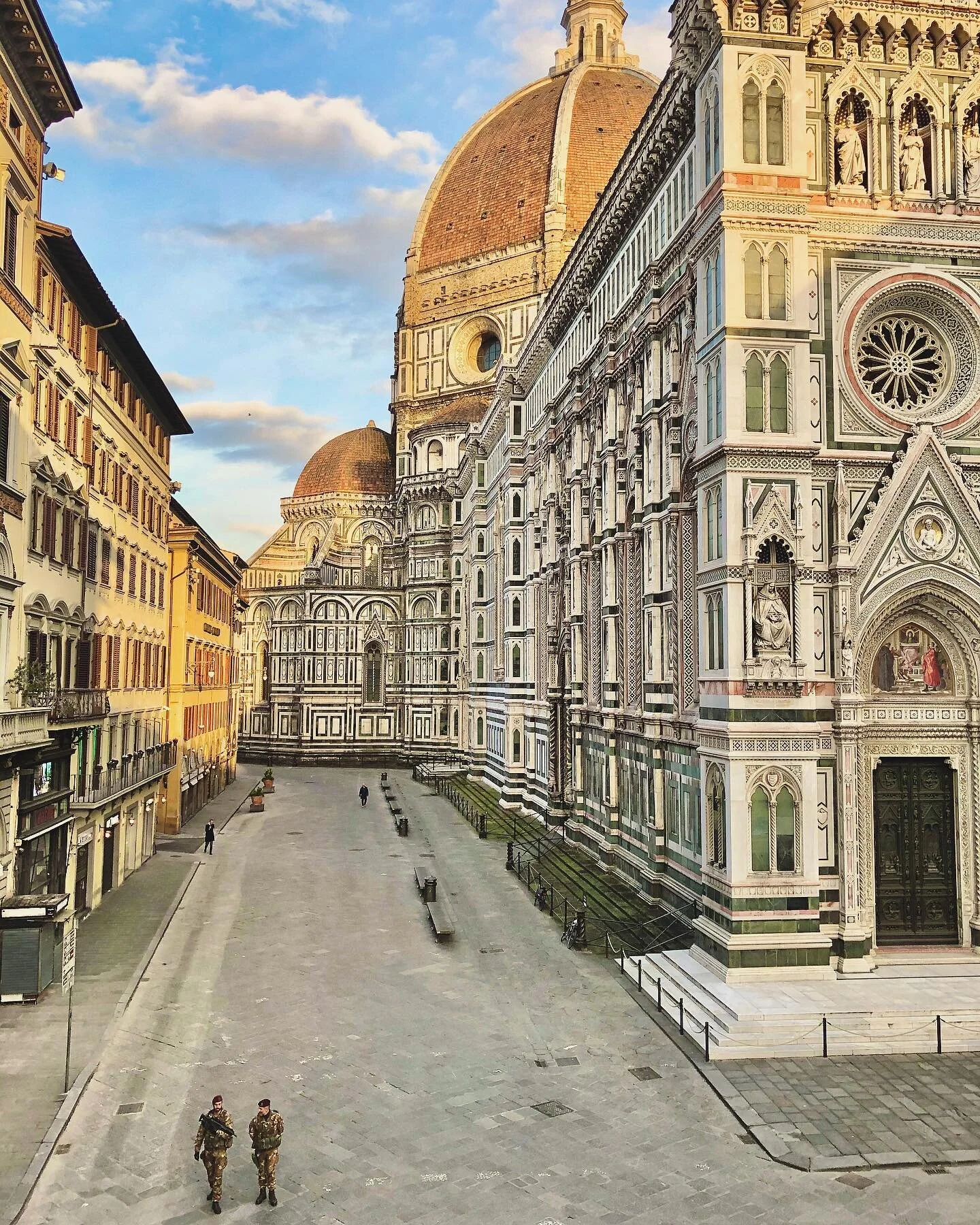 I want to remember the sunshine.
The birds replacing the sound of people.
The bells echoing in the Piazza like never before.

But we will never forget the sound of the sirens rushing by to take a patient to the hospital.
The sound of silence.
All the