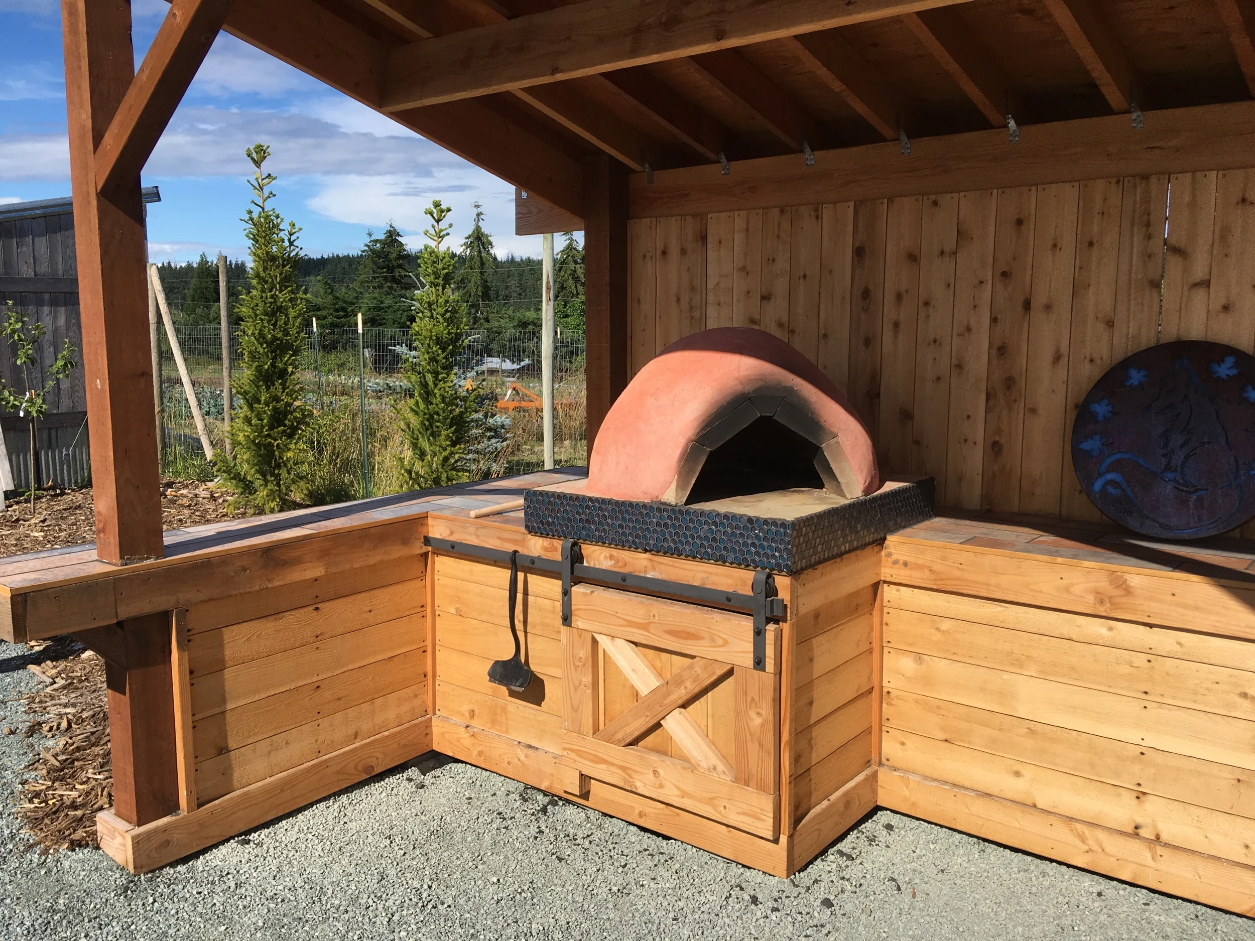 Ready to fire up-The Foxtail Farm pizza oven built in December 2017