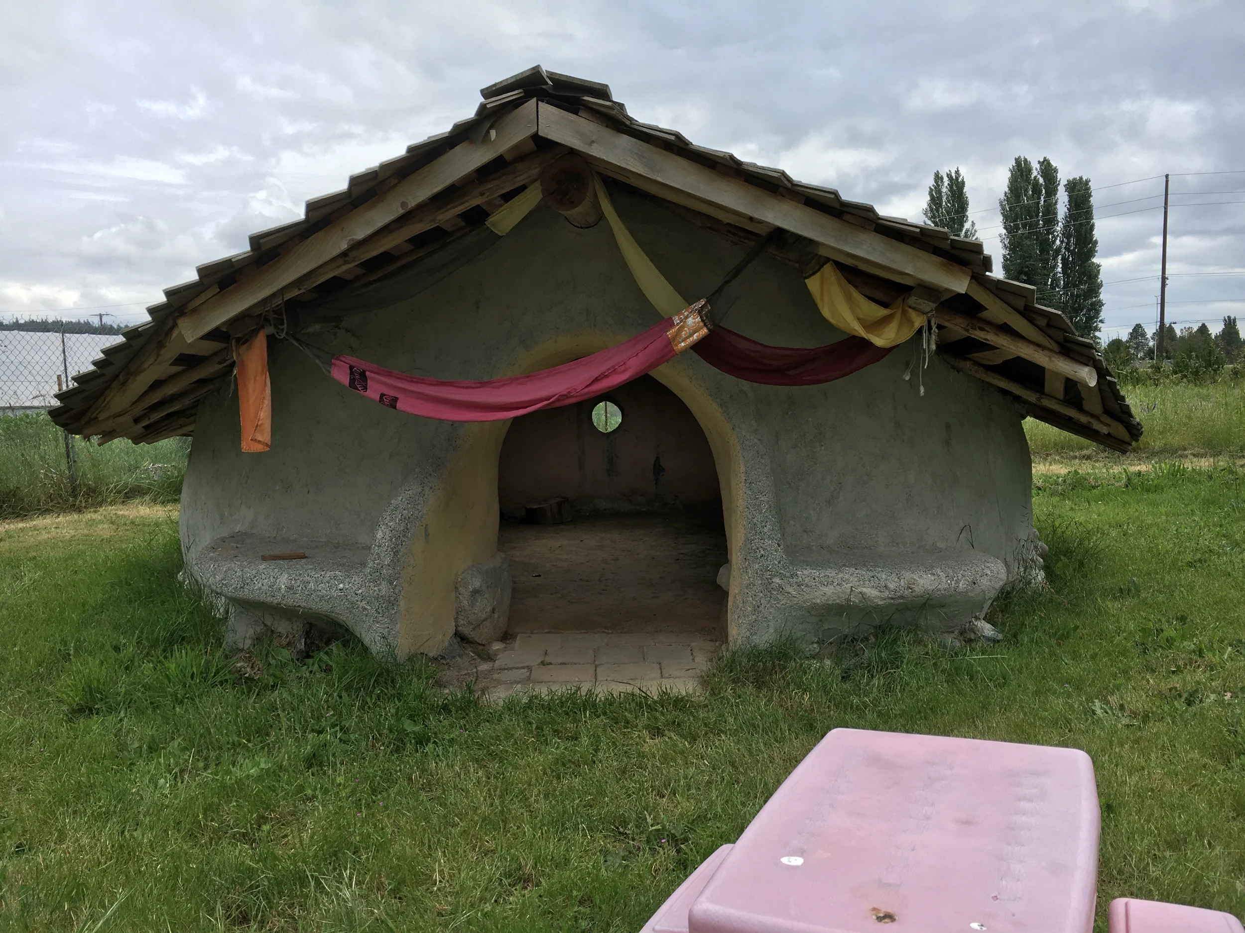 Children’s playhouse. Built by the Caylx kids of Whidbey island, circ. 2014