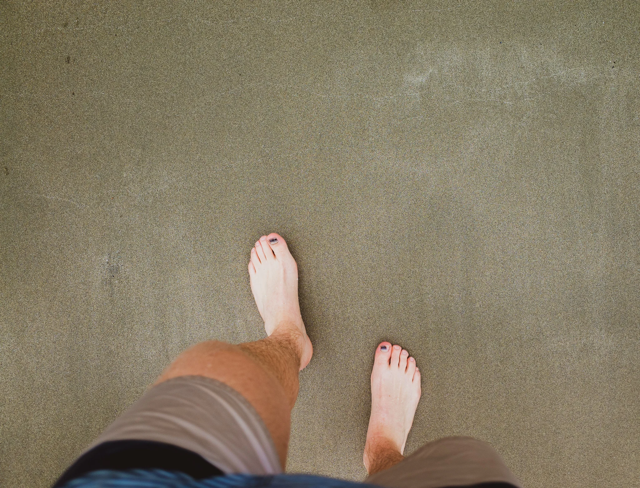 My feets in Sestri Levante. Contrast to being stuck in small ski boots