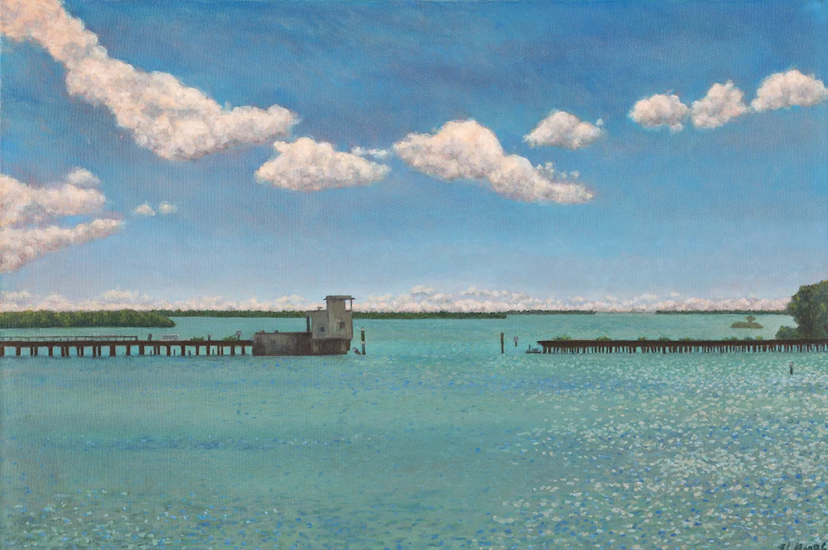 Railroad Bridge, Boca Grande24” x 36” Oil on Canvas
