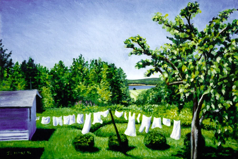 Nana's Whites16” x 24” Oil on Mahogany