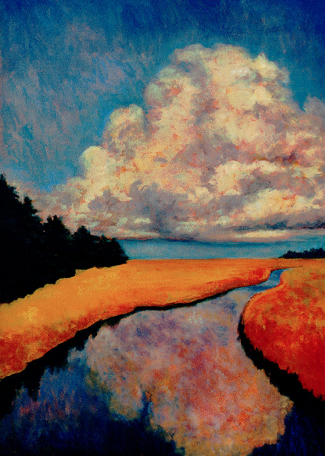 Salt Marsh (Cloud &amp; Estuary)28” x 20” Oil on Canvas