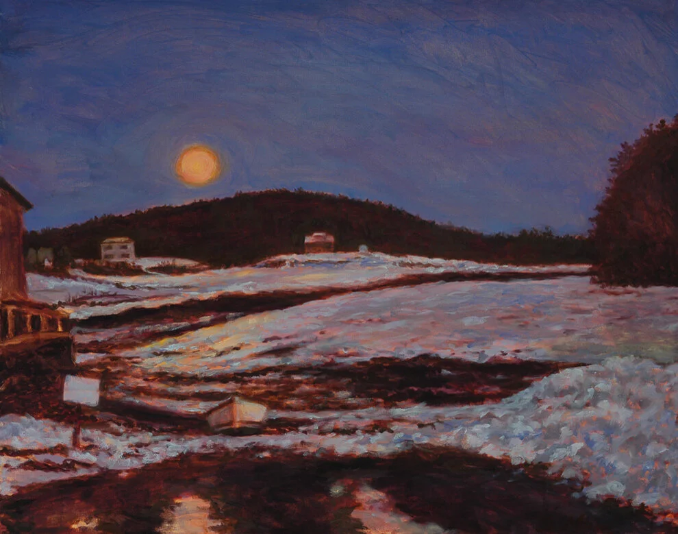 Porter's Snow &amp; Moon24” x 30” Oil on Canvas