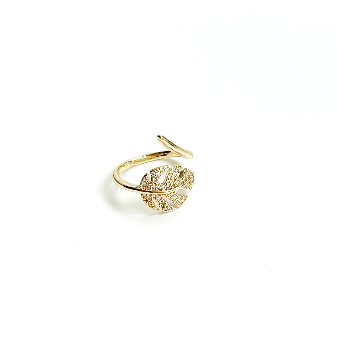 Gold Monstera Leaf Ring