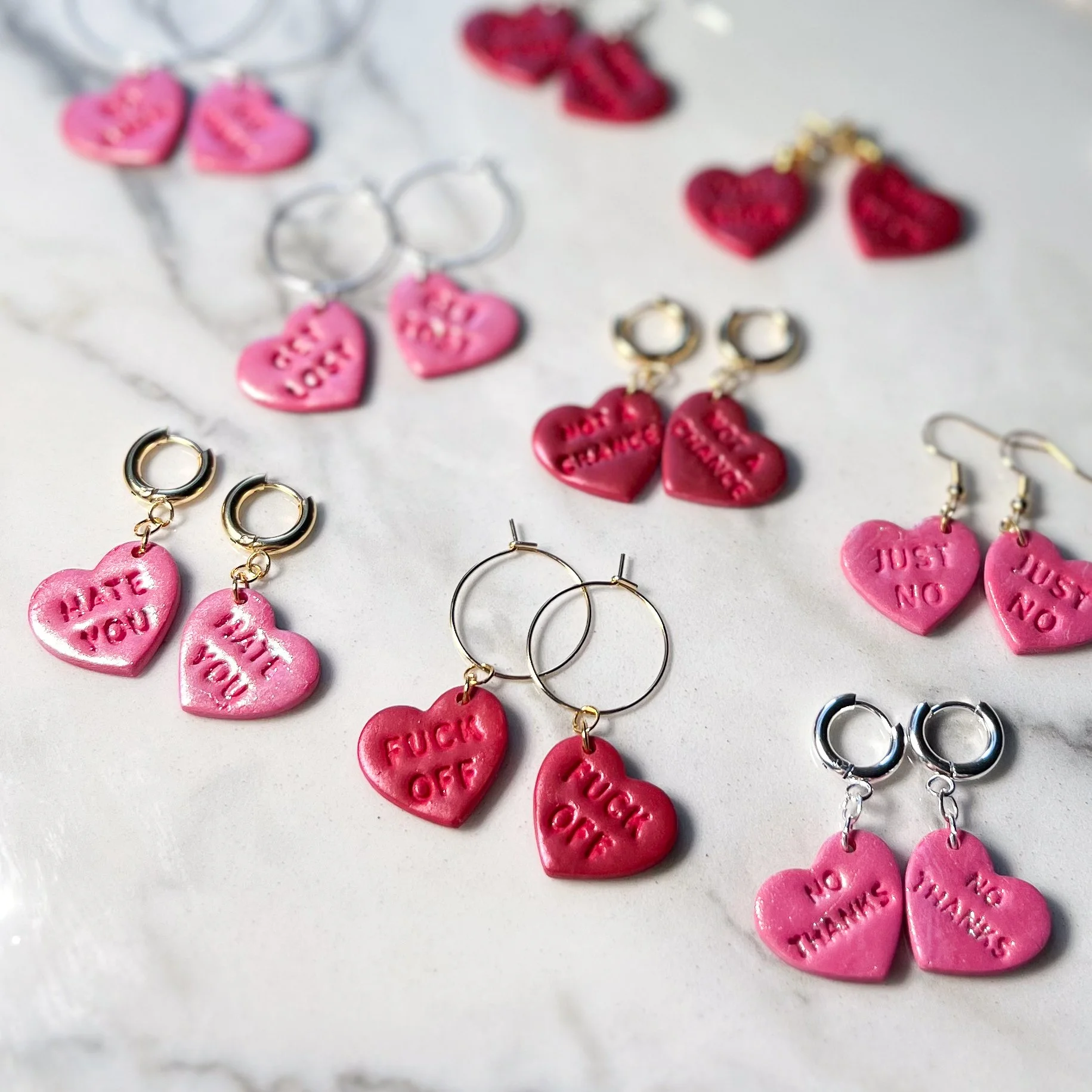 Anti-Valentine's Day Earrings