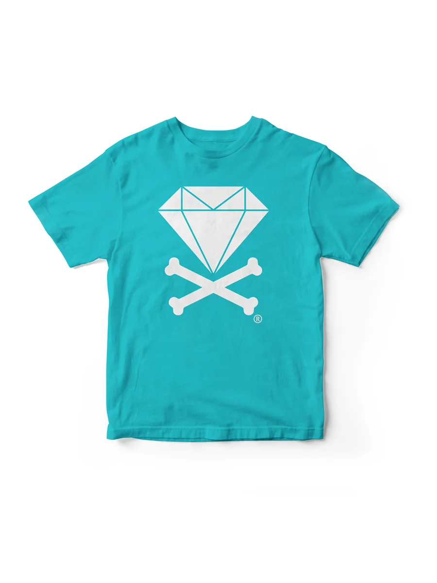 Diamond &amp; Crossbones T-Shirt (Teal)