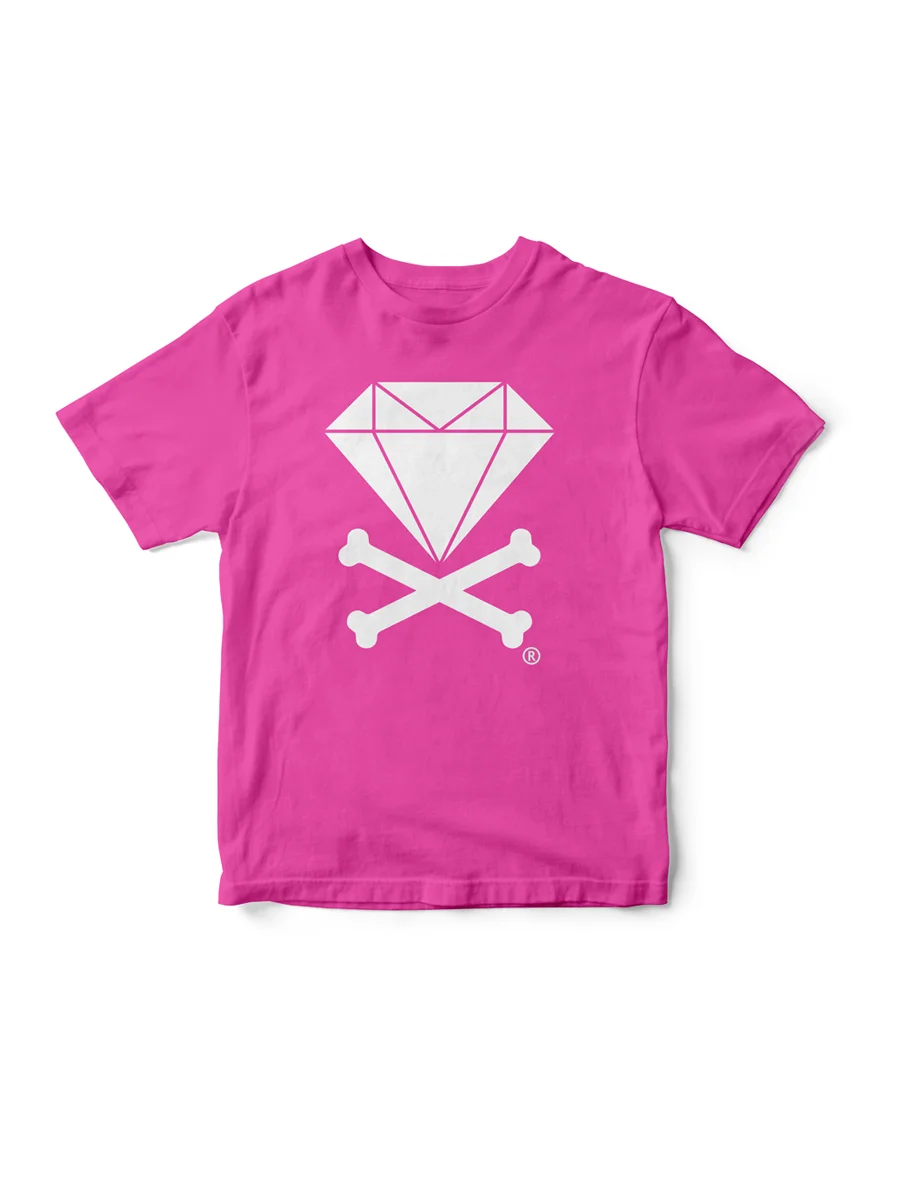 Diamond &amp; Crossbones T-Shirt (Fuschia)