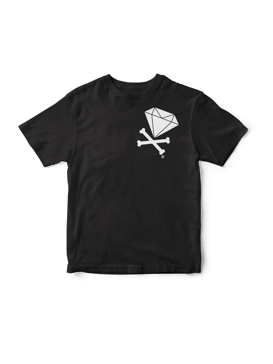 Diamond &amp; Crossbones T-Shirt (Black) (Chest)