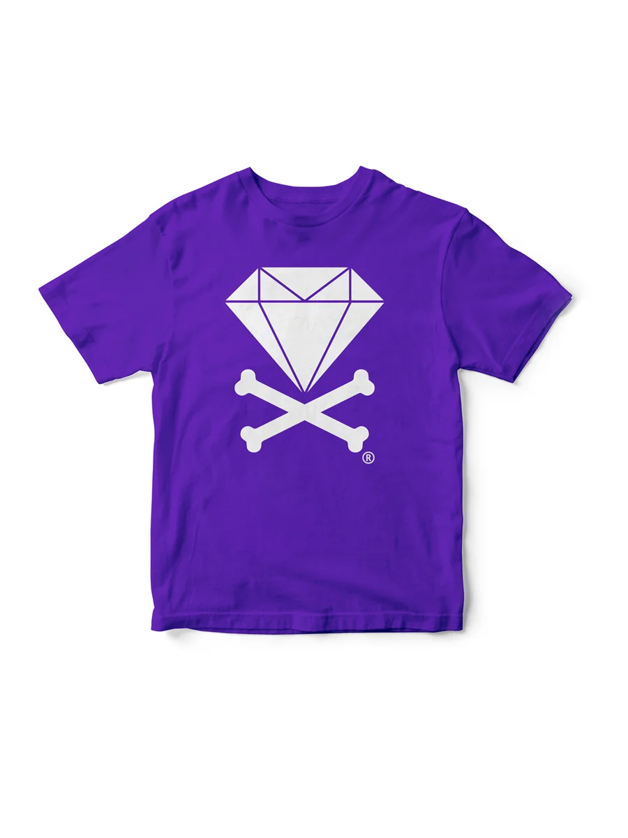 Diamond &amp; Crossbones T-Shirt (Purple)