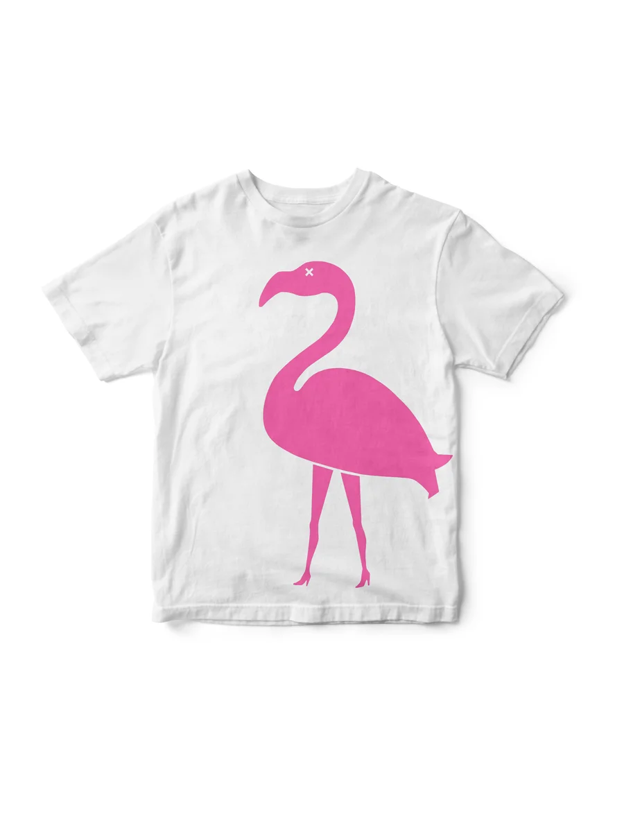 High Heeled Flamingo T-Shirt (White)