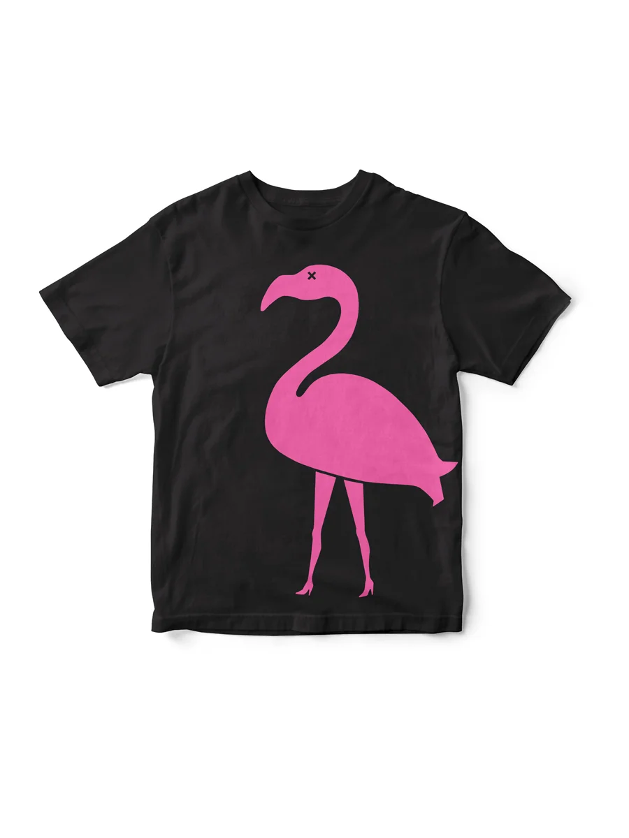 High Heeled Flamingo T-Shirt (Black)