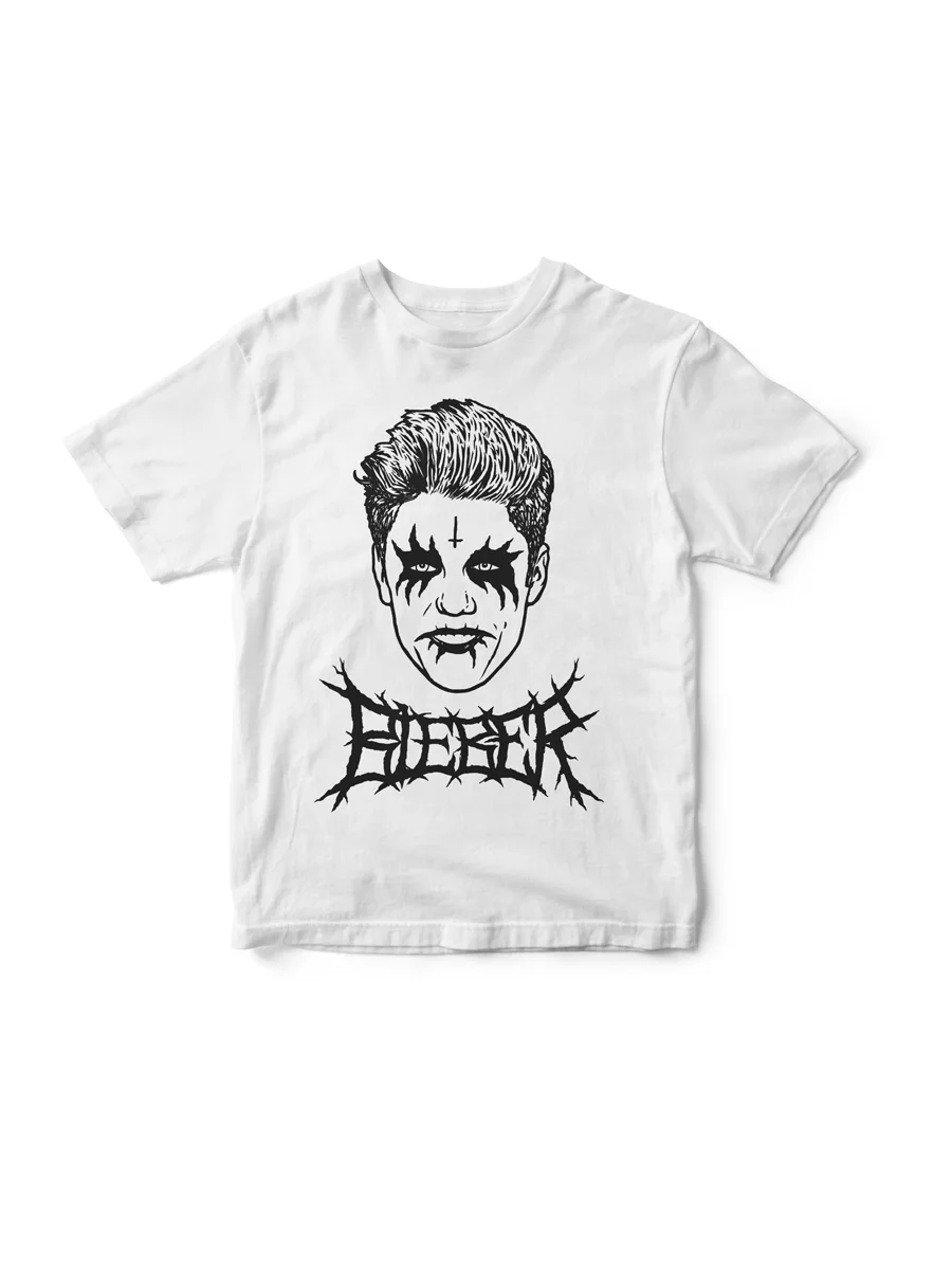 Black Metal Bieber T-Shirt (White)