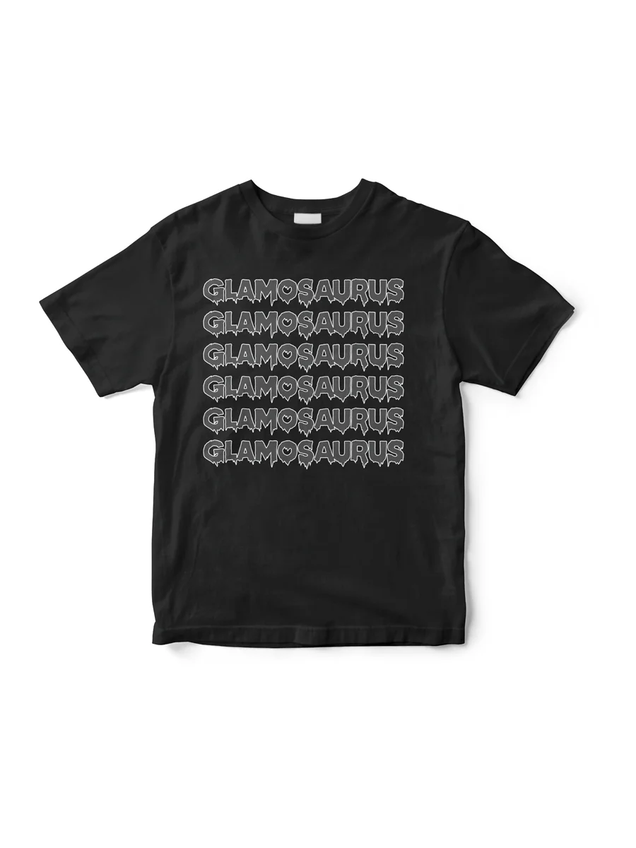 Horror Glamosaurus T-Shirt (Black)