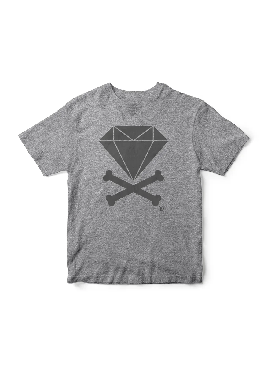 Diamond &amp; Crossbones T-Shirt (Heather Grey)
