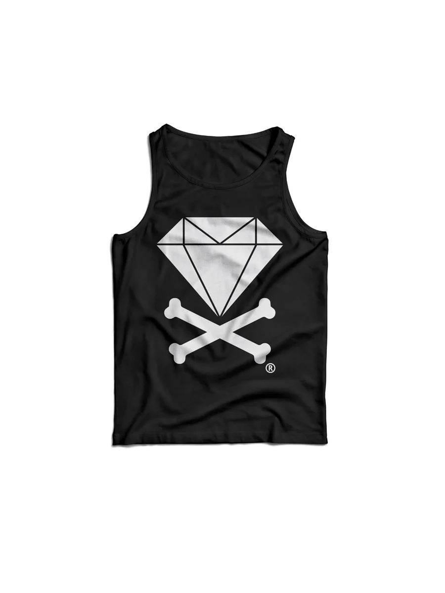 Diamond &amp; Crossbones Tank Top (Black)
