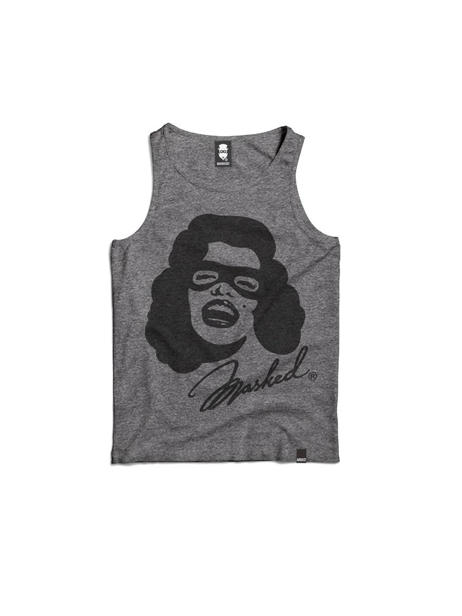 Marilyn Masked Tank Top (Heather Grey)