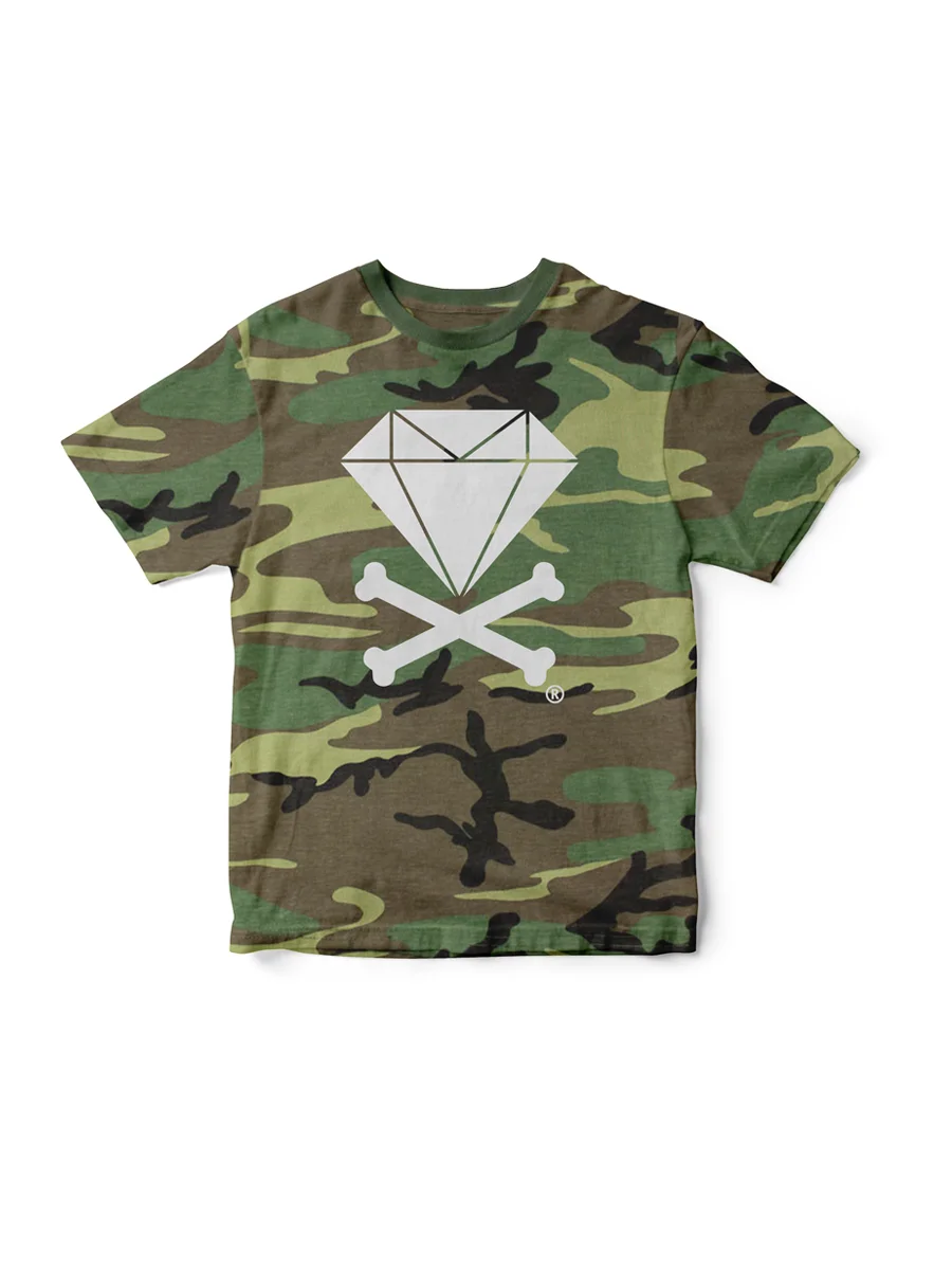 Diamond &amp; Crossbones T-Shirt (Camo)