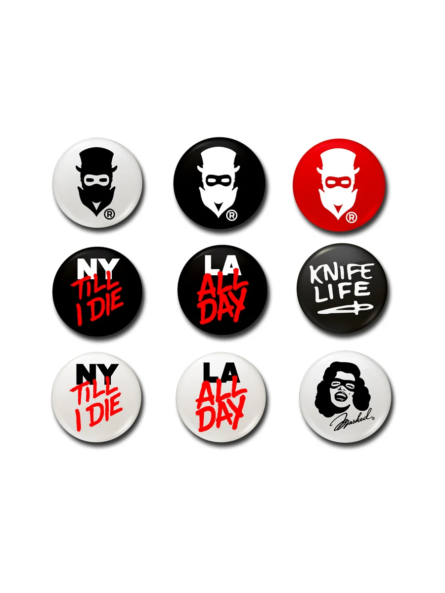 1 inch Masked Brand Pin
