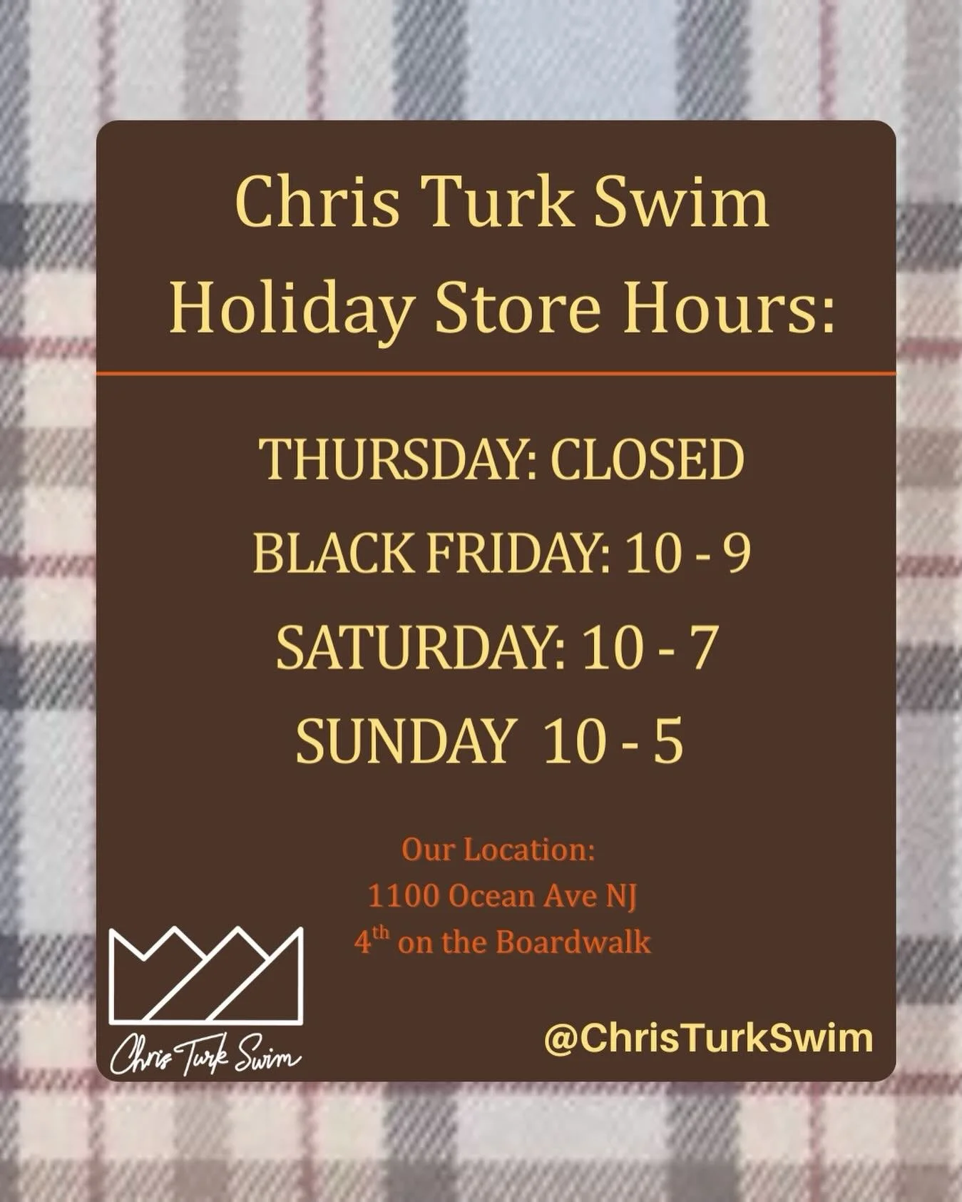 Get ready for the biggest sale of the year for this Black Week at @christurkswim ! Starting now&hellip;

BOGO for ALL Swim!
30% + OFF Everything in store!
20% OFF Online with code: CTSBLACKWEEK!

Happy Thanksgiving! Hope to see you soon!
&lt;3 Chris 