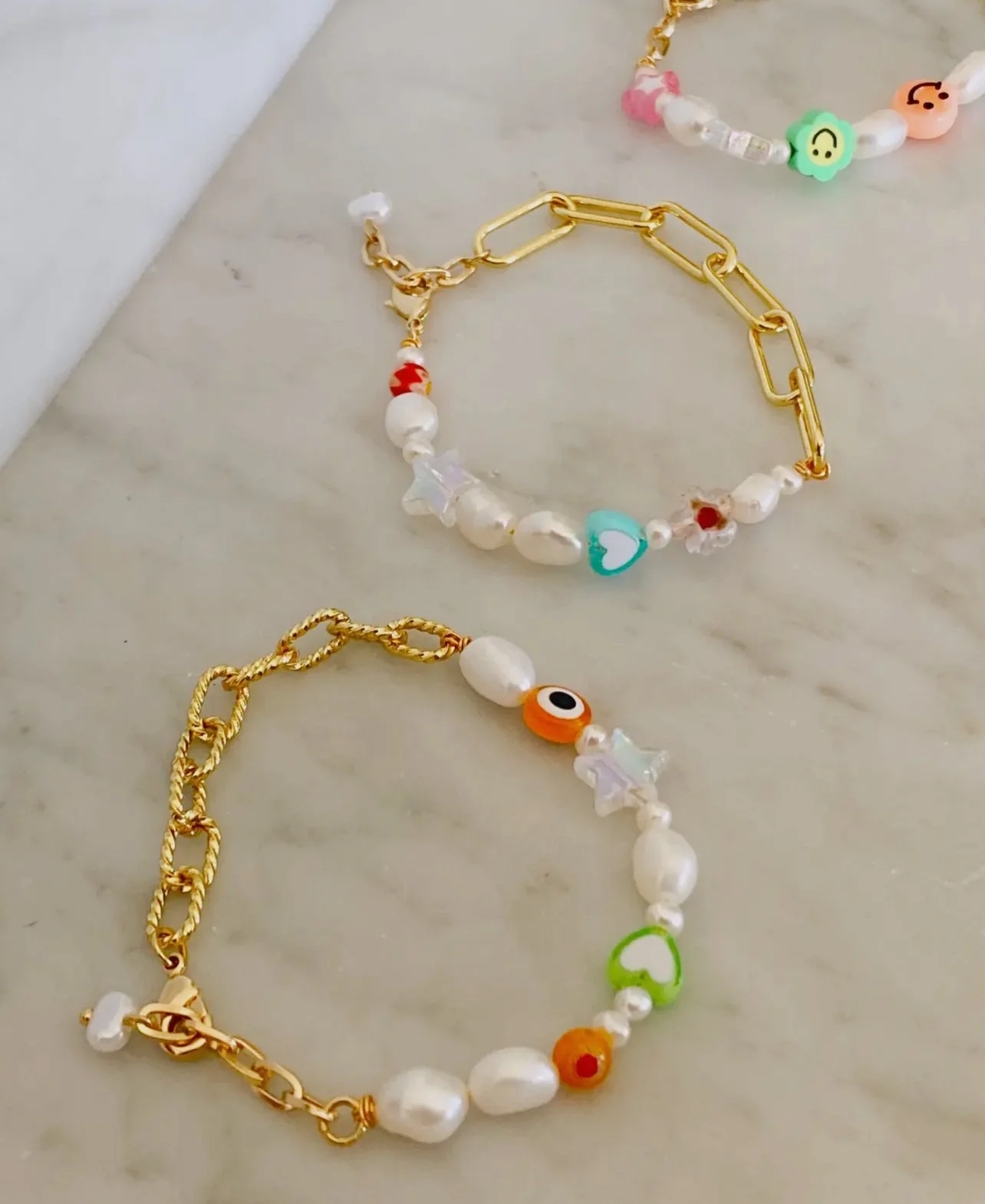 Half Pearl Fruit Half Gold Bracelet