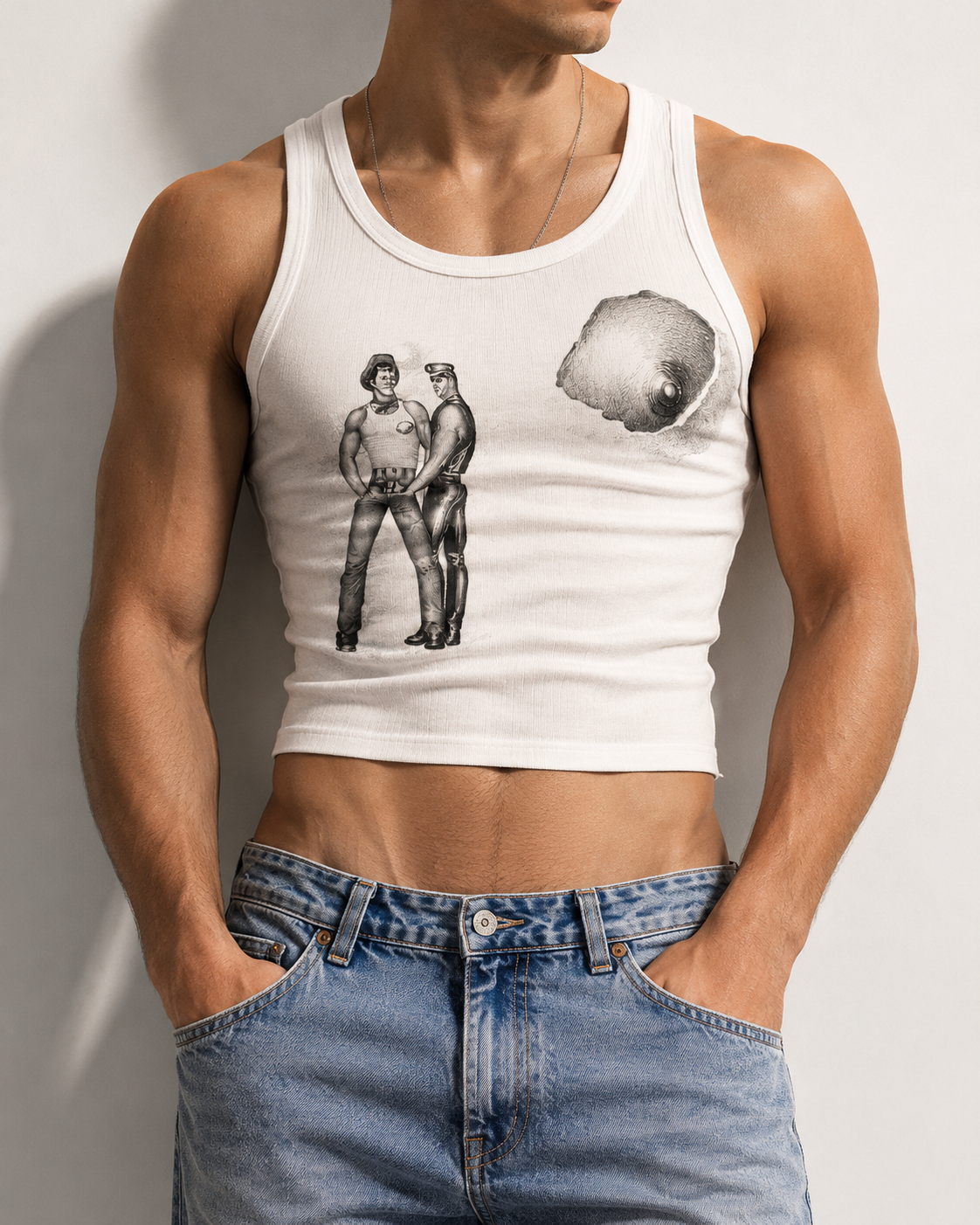 TOF Nipple Tease Cropped Tank